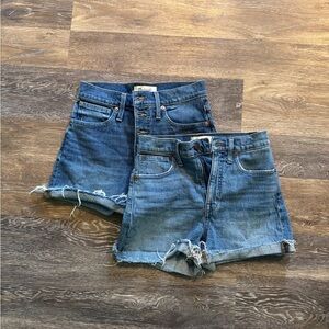 Bundle of 2 Madewell High-Rise Denim Shorts size 24